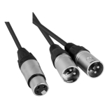 Hybrid 1.5m 2xlr male to 1xlr female xmf201